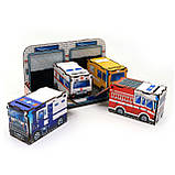 Чарівний комодик «Службовий транспорт», дерев'яна іграшка, Ань-Янь, 12 * 23 * 12 см, від 3 років, (ПСФ027), фото 2