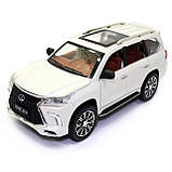 Машинка металева Lexus «AutoExpert» Лексус джип білий звук світло 19*7*9 см (GT-8288), фото 2
