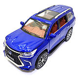 Машинка металева Lexus «Автоексперт» Лексус джип синій звук світло 20*8*9 см (GT-8288), фото 2