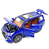 Машинка металева Lexus «Автоексперт» Лексус джип синій звук світло 20*8*9 см (GT-8288), фото 5