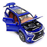 Машинка металева Lexus «Автоексперт» Лексус джип синій звук світло 20*8*9 см (GT-8288), фото 8