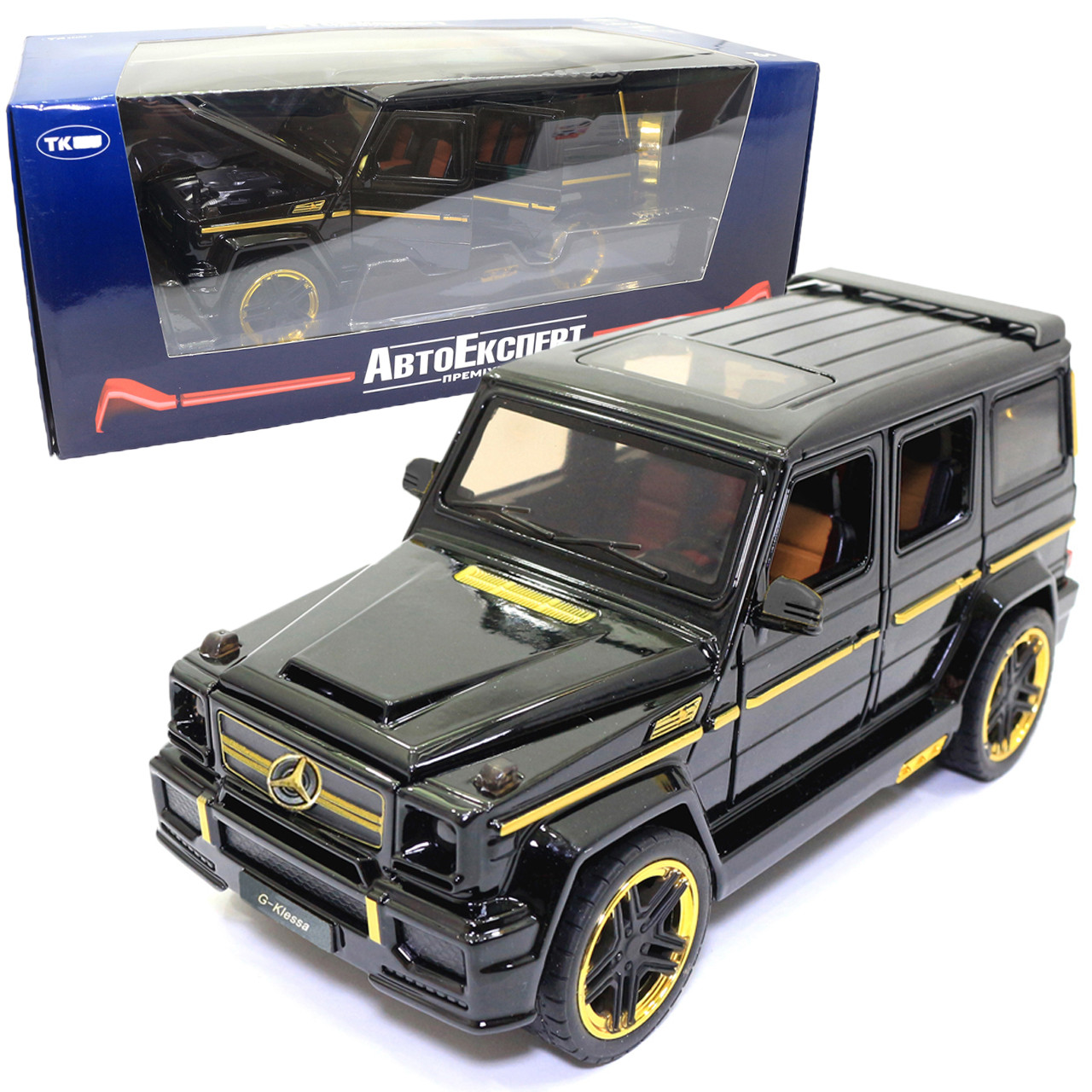 Машинка металева Mercedes Gelandewagen «AutoExpert» Мерседес Бенц Гелендваген чорний 19*7*9 см (GT-8288), фото 1