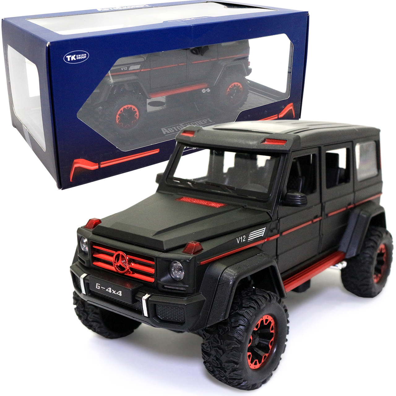 Машинка металева Mercedes Gelandewagen "AutoExpert" Мерседес Бенц Гелендваген чорний 20*8*10 см (GT-1008), фото 1