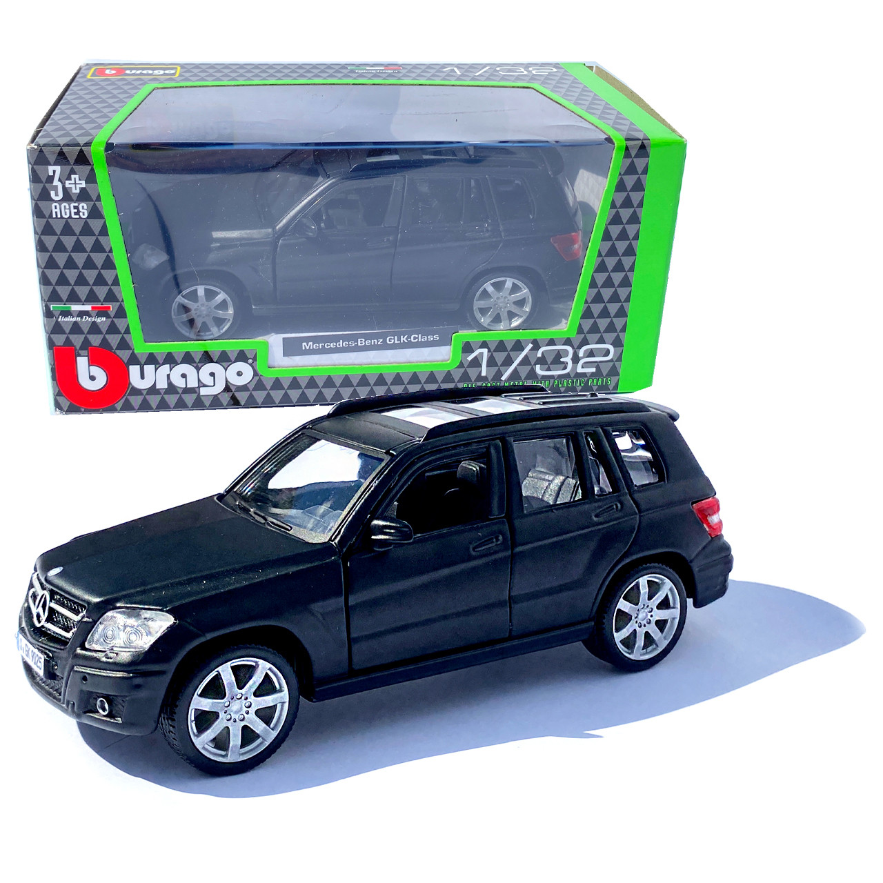 Машинка металева Mercedes-Benz GLK-Class «Bburago» Мерседес чорний джип 13*5*6 см (18-43016), фото 1