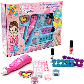 Набір для манікюру дитячий FUN GAME «Студія краси» дитяча косметика (лак, дозатор декору) 95103