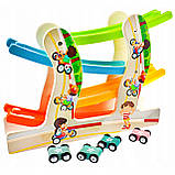 Дерев'яна іграшка Woody Трек машинки 4 штуки (VV212), фото 2