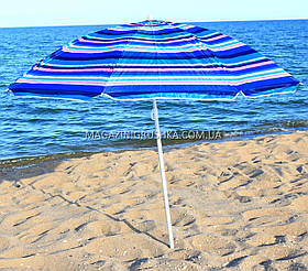 Зонт пляжний (діаметр - 1.8 м) №5 - срібло + нахил МН-0036