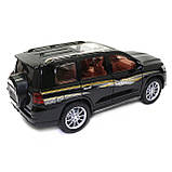 Машинка металева Toyota Prado «AutoExpert» Тойота Прадо джип чорний звук світло 21*9*10 см (GT-9147), фото 4