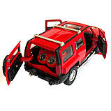 Машинка маталева дитяча Hummer H3 «Автопром» Хамер H3, червона, світ, звук, відкр. двері, баг., 15*6*6 см (68321), фото 6