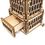 Дерев'яний 3D конструктор Годинник Світильник Скринька Tower Clock UnityWood 195 деталей 37,5*513*10,5 см (UW-013), фото 11