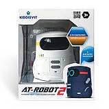 Розумний робот з сенсорним керуванням та навчальними картками, інтерактивний, білий, Kiddisvit, AT002-01-UKR, фото 6