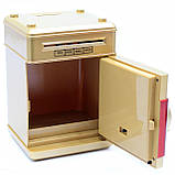 Іграшка скарбничка-сейф з кодом дитячий золотий, 13х13х19 см (MK 4523), фото 6
