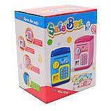 Іграшка скарбничка-сейф з кодом дитячий рожевий, від 3 років, 13х13х19 см (MK 4629), фото 4
