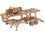Дерев'яний конструктор Wood Trick Причіп автовоз.Техніка збірки - 3d пазл, фото 4