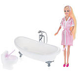 Набір ігровий лялька Defa Lucy & Misil «Ванна кімната», іграшкові меблі, аксесуари, 29 см, (8436), фото 3