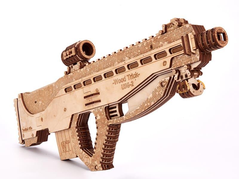 Дерев'яний конструктор Wood Trick Штурмова гвинтівка USG-2.Техніка збірки - 3d пазл