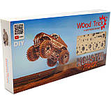 Дерев'яний механічний конструктор Wood Trick Монстр-трак. Техніка збірки - 3d пазл, 556 деталей, фото 3