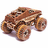 Дерев'яний механічний конструктор Wood Trick Монстр-трак. Техніка збірки - 3d пазл, 556 деталей, фото 6