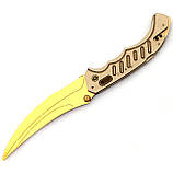Дерев'яний ніж іграшка "Фліп" (Золото) з Counter-Strike (арт.FLI-G), фото 3