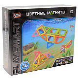 Магнітний конструктор Play Smart «Кольорові магніти» 36 деталей (2466), фото 3