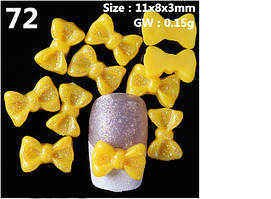 3-D бантики для дизайну (жовтий)