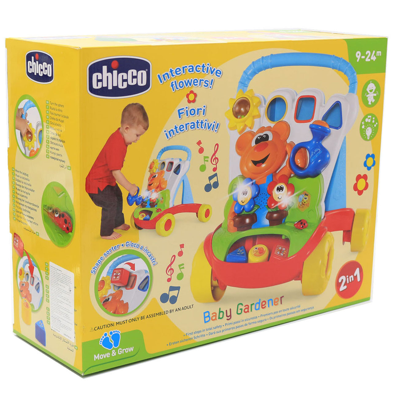 Игрушка ходунки детские Chicco «Baby Gardener» 2 в 1, световые и звуковые эффекты, (09793.00) - фото 3 - id-p1337423845