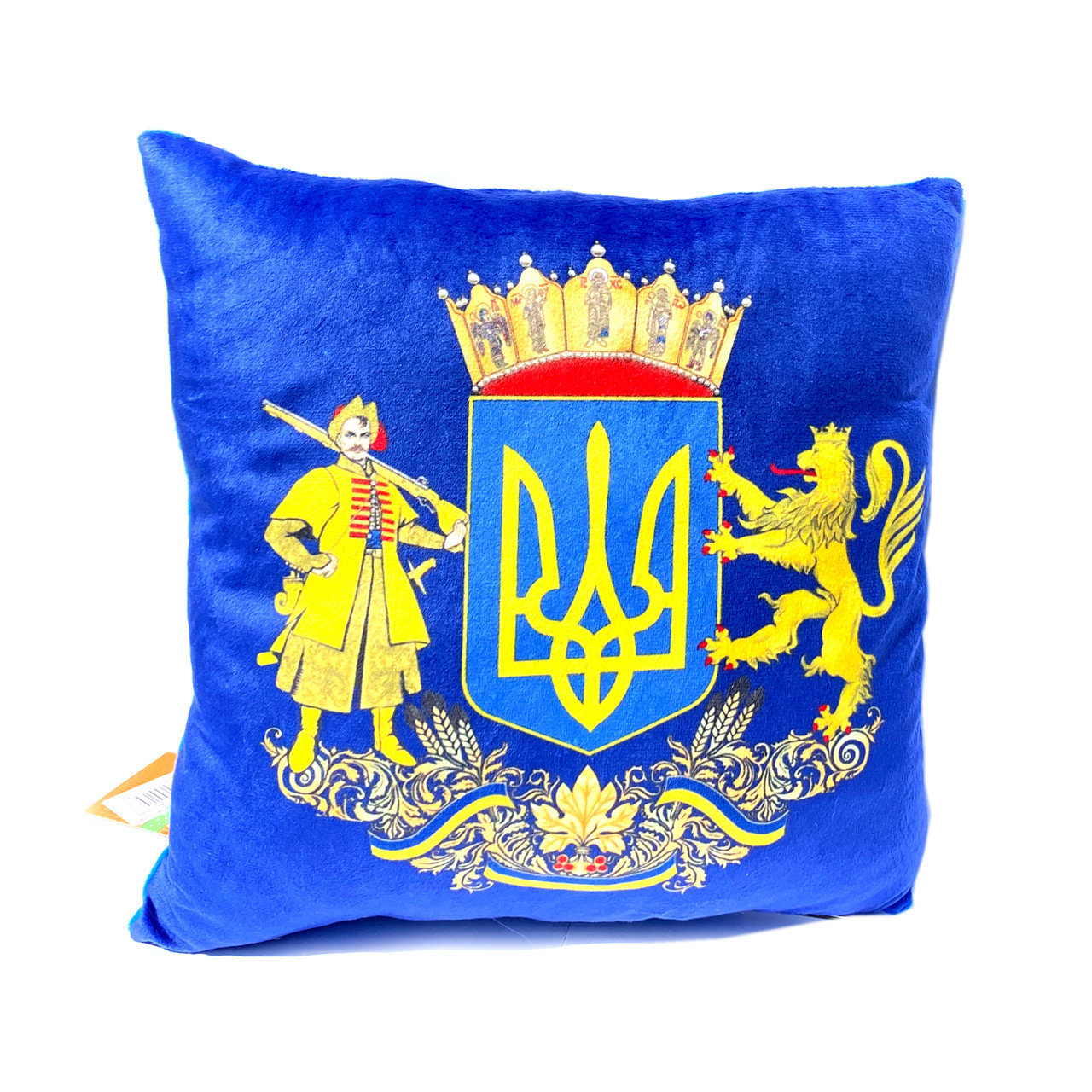 Подушка м`яка з принтом "Герб" 33*33*6 см, Копиця, 00862-0036, фото 1