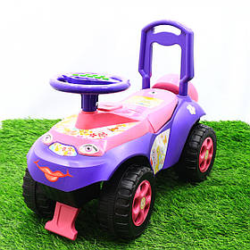 Музична каталка-толокар Doloni Автошка Фиолетово-рожевий (0142 / 03UА)