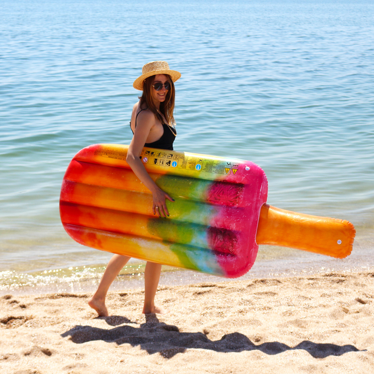 Матрац пліт надувний Intex Райдужне Морозиво (Popsicle) арт.58766. Дуже добре підходить для відпочинку на морі, в басейні