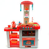 Дитяча іграшкова кухня 889-63 з посудом (світло, звук, вода) 55 елементів, фото 4