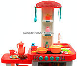 Дитяча іграшкова кухня 889-63 з посудом (світло, звук, вода) 55 елементів, фото 7