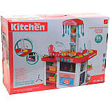 Дитяча іграшкова кухня 889-63 з посудом (світло, звук, вода) 55 елементів, фото 8
