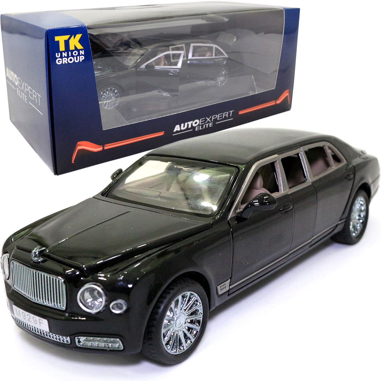 Машинка ігрова Bentley Limousine M929J «АвтоЕксперт» Бентлі Лімузин метал чорне світло звук 20*6*7 см (EL-3902), фото 1