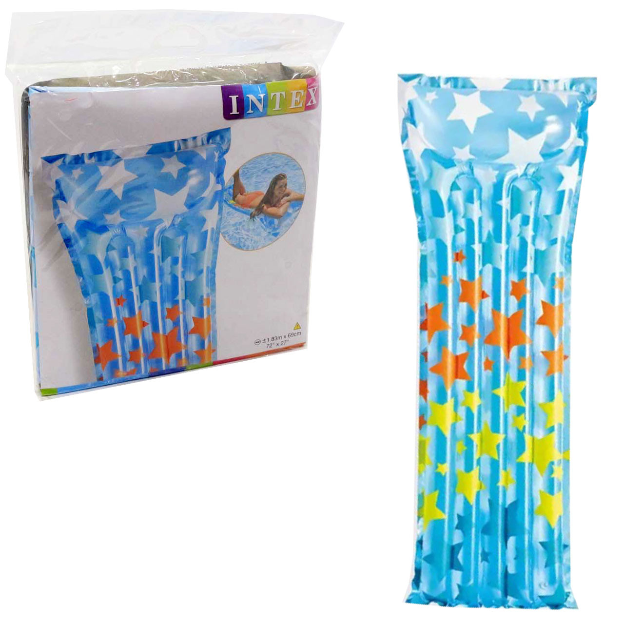 Надувний матрац «Зірочки» Intex, 183 * 69 * 20 см (59711)