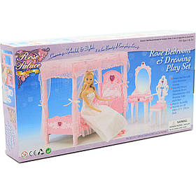 Дитяча іграшкова меблі Глорія Gloria для ляльок Барбі Спальня 2614. Облаштуйте ляльковий будиночок