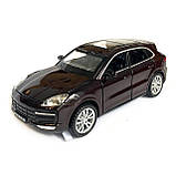 Машинка іграшкова Porsche Cayenne «АвтоЕксперт» Порше каєн, метал, коричнева, підсвітка фар, звук, інерція, відкр. двері, капот,, фото 3