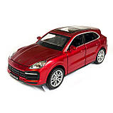 Машинка іграшкова Porsche Cayenne «АвтоЕксперт» Порше каєн, метал, червона, підсвітка фар, звук, інерція, відкр. двері, капот,, фото 3