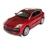 Машинка іграшкова Porsche Cayenne «АвтоЕксперт» Порше каєн, метал, червона, підсвітка фар, звук, інерція, відкр. двері, капот,, фото 7