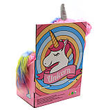 Інтерактивна м'яка іграшка «Поні» єдиноріг на повідку (рожева), ходить, співає, ірже 30*10*35 см (M1244), фото 5