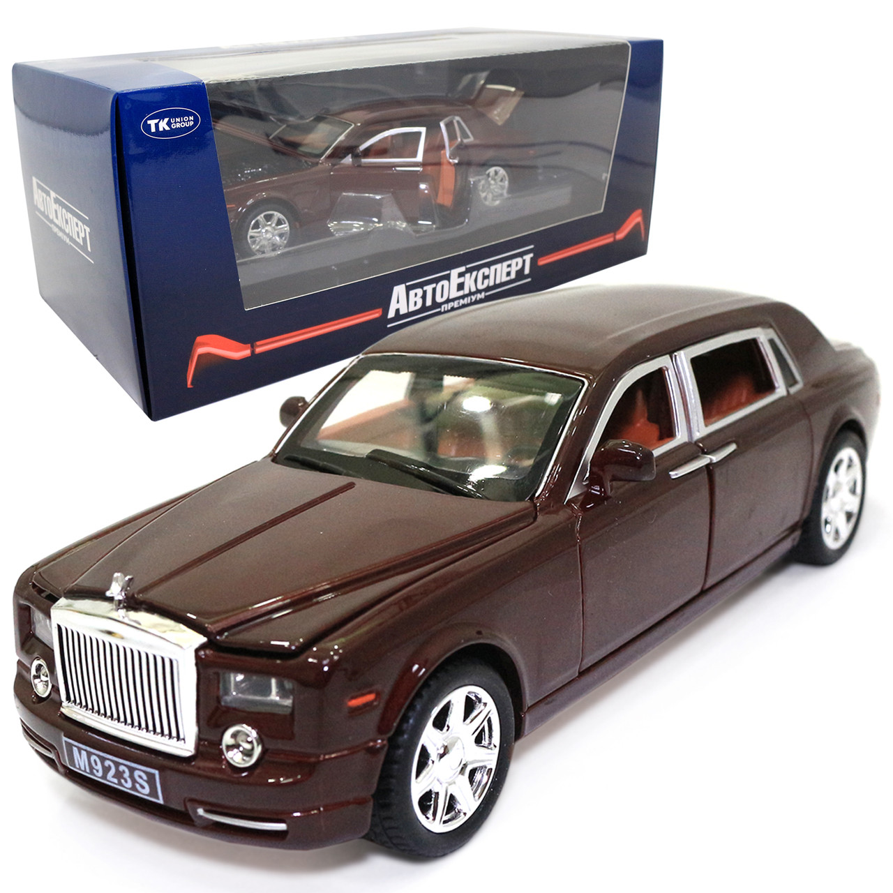 Машинка ігрова Rolls-Royce «АвтоЕксперт» Роллс-Ройс метал коричневий світло звук 20*6*7 см (EL-2566), фото 1