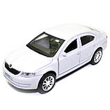 Машинка ігрова Skoda Octavia «TechnoPark» Шкода Октавія білий метал 12*4*5 см (OCTAVIA-WH), фото 3