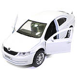 Машинка ігрова Skoda Octavia «TechnoPark» Шкода Октавія білий метал 12*4*5 см (OCTAVIA-WH), фото 6