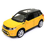 Машинка ігрова Suzuki Vitara S 2015 «TechnoPark» Сузукі Вітара метал жовтий 12*4*5 см (VITARA-12-GDBK), фото 3