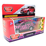 Машинка ігрова Toyota RAV4 «TechnoPark» GLAMCAR джип Тойота метал брусничний 12*4*5 см (RAV4-12GRL-COW), фото 8