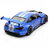 Дитяча машинка іграшкова Автопром «BMW M6 GT3» метал, 20 см, світло, звук, двері відчиняються, синя (68255B), фото 5