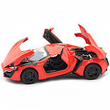 Дитяча машинка іграшкова Автопром «Lykan Hypersport» Червона, 14 см (32013), фото 8