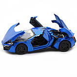 Дитяча машинка іграшкова Автопром «Lykan Hypersport» Синя, 14 см, світлові і звукові ефекти (32013), фото 8