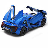 Дитяча машинка іграшкова Автопром «Lykan Hypersport» Синя, 14 см, світлові і звукові ефекти (32013), фото 9