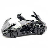 Дитяча машинка іграшкова Автопром «Lykan Hypersport» Чорна, 14 см (32013), фото 8