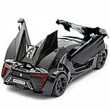 Дитяча машинка іграшкова Автопром «Lykan Hypersport» Чорна, 14 см (32013), фото 9